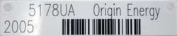 Barcode on polycarbonate tag